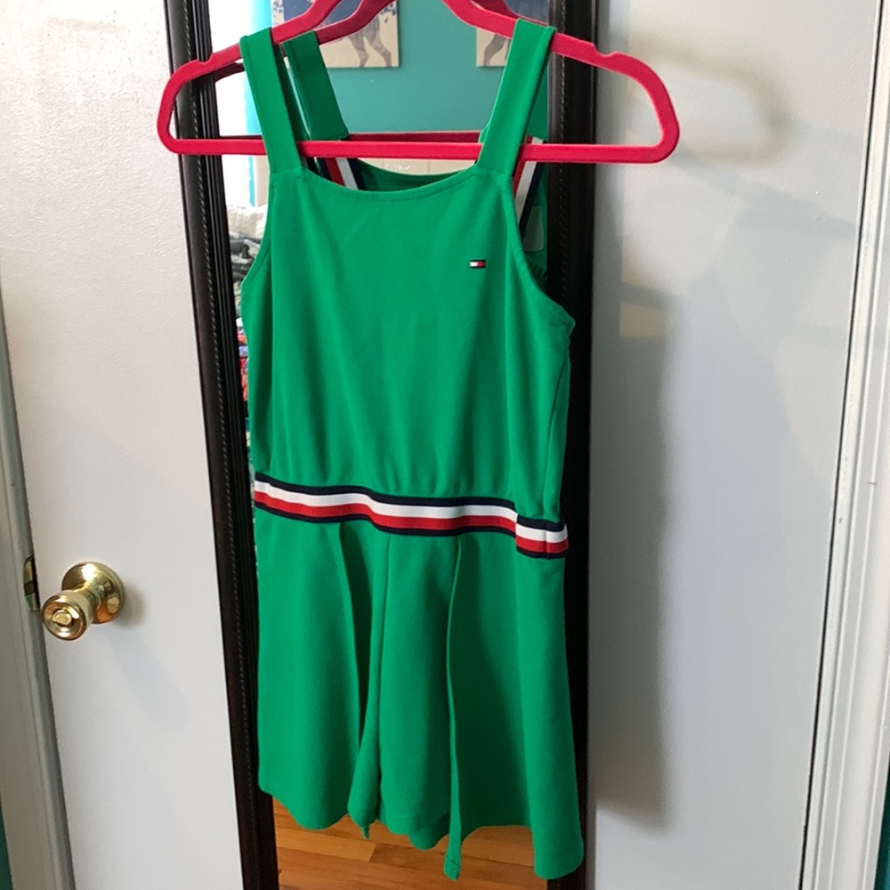 VG condition Girls Tommy Hilfiger romper with skirt back. Size 12/14 (Large)